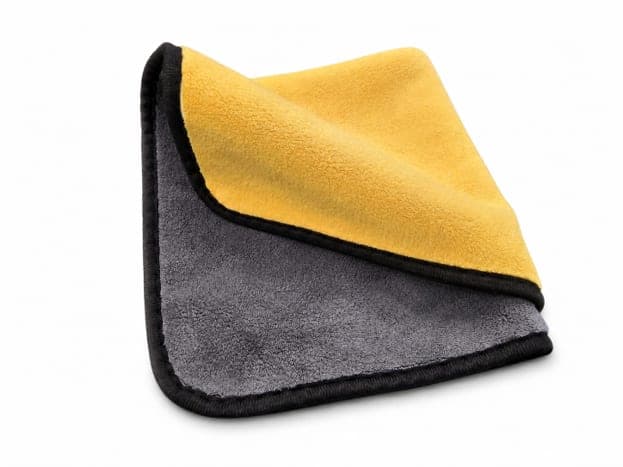 Grey and Yellow Edged Microfiber Cloth