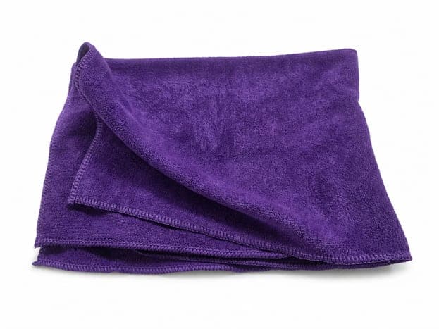 Purple Edged Microfiber Cloth